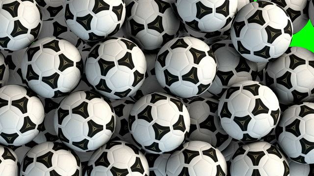 Soccer balls transition effect
