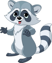 Funny cartoon raccoon © Anna Velichkovsky