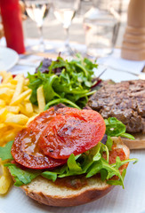American cheese burger