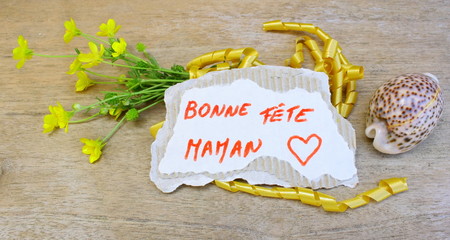 Naklejka premium bonne fête maman