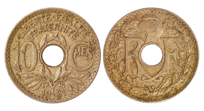 antique coin of france