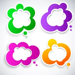 Fotobehang Paper cloud bubble for speech © boroboro