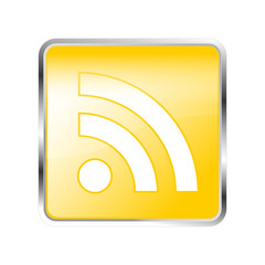 Button RSS Feed gelb orange