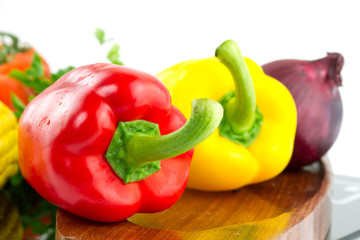 Red pepper with vegetables