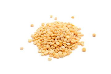 Split Peas Isolated on White Background