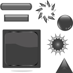 black shiny set web button