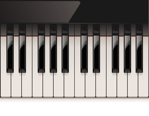 Naklejka premium Vector detailed piano keyboard