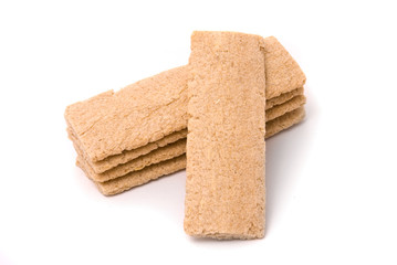 Small loaf bread on a white background