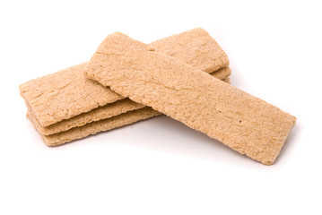 Small loaf bread on a white background