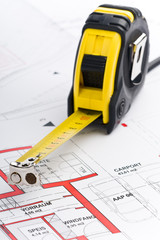 rollmeter auf hausplan