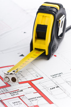 rollmeter auf hausplan