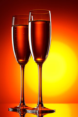 Pair of champagne flutes