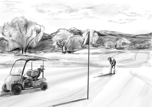 golf illustration