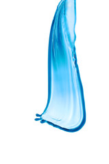 Blue transparent water splash
