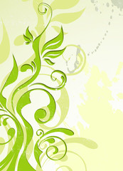 abstract vector green summer background