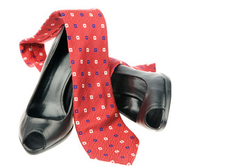 High heels und Krawatte