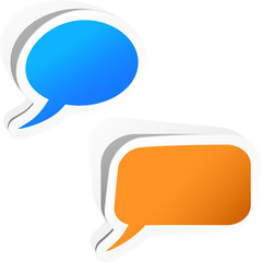 Speech bubble. Sticker set.