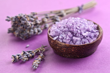 Obraz na płótnie Canvas Sea-salt and dried lavender