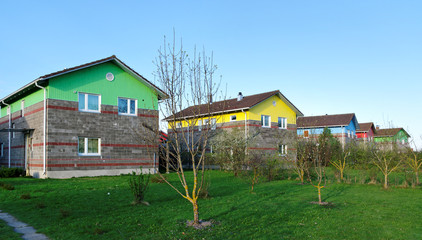 Fototapeta na wymiar Multicolored houses.