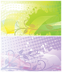 Abstract floral backgrounds two