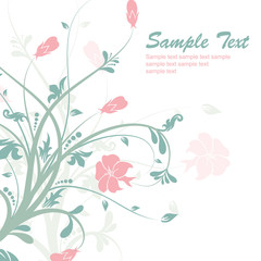 Floral abstract background, vector