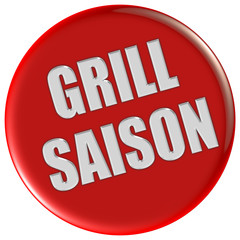 Button rot rund GRILL SAISON