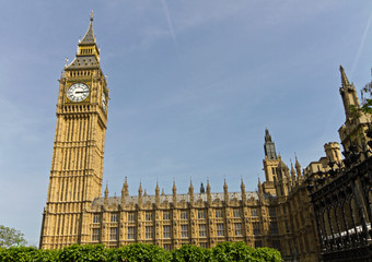 Fototapeta na wymiar Big Ben, Westminster Palace, London