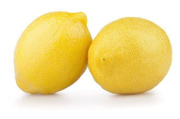 Two lemons isolated on white