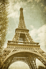 tour Eiffel effet vieille photo