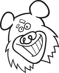 funny bear for coloring book
