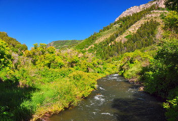Fototapeta na wymiar Stream in a valley in Utah