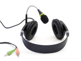 headphones on a white background