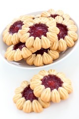 Cookies filled with jam