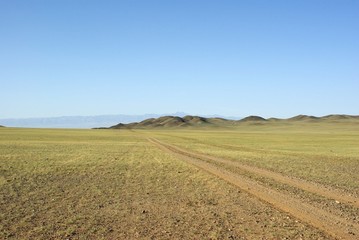 Fototapeta na wymiar Track, Mongolia