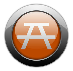 Orange Metallic Orb Button 