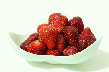 Strawberries in a china plate