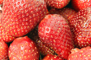 A few strawberries
