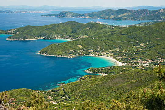 Panoramic view of Elba island.