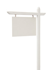 Obraz premium Blank Real Estate Sign on White