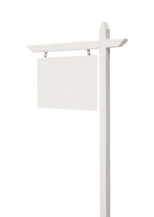 Obraz premium Blank Real Estate Sign on White