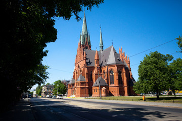 Church of Sts. Katherine in Torun,Poland - obrazy, fototapety, plakaty