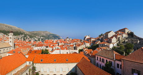 Fototapeta na wymiar Panorama of Dubrovnik in Croatia