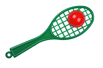 Baby rattle on white background