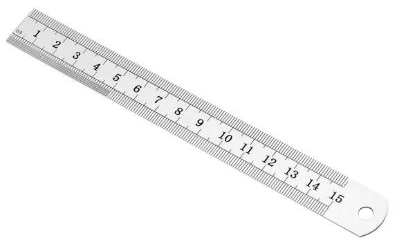 three metal rulers of different sizes without background 36113564 PNG
