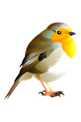 brown, yellow and white birdy