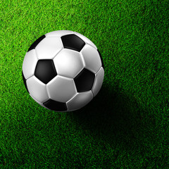 Fototapeta na wymiar soccer football on grass field