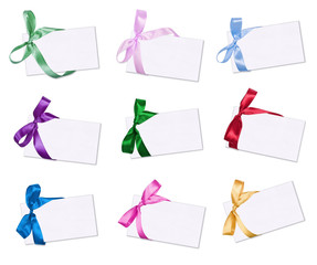 The cards decorated with bows