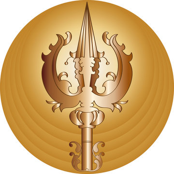 Trishul (trident of God Shiv) trisula, Thai: trisun)