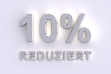 10 % reduziert