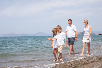 Family on the beach